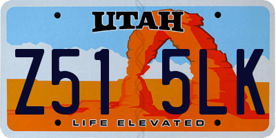 UT license plate Z515LK