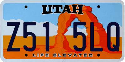 UT license plate Z515LQ