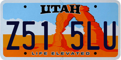 UT license plate Z515LU