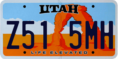 UT license plate Z515MH