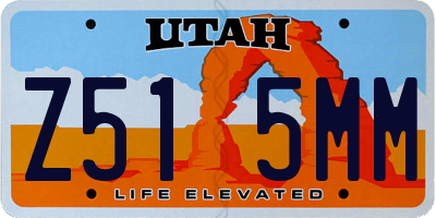 UT license plate Z515MM