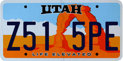 UT license plate Z515PE