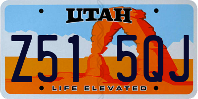 UT license plate Z515QJ