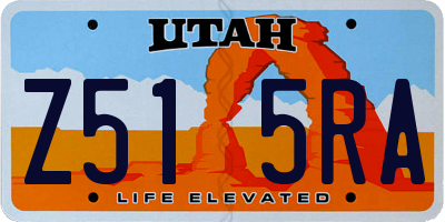 UT license plate Z515RA