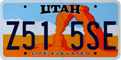UT license plate Z515SE