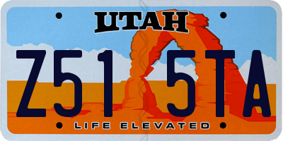 UT license plate Z515TA