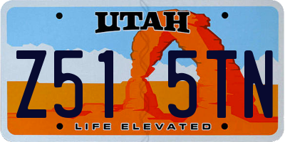 UT license plate Z515TN