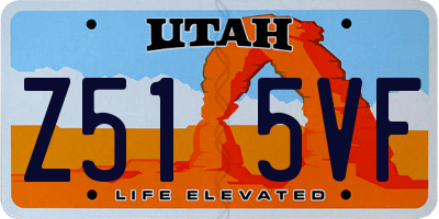UT license plate Z515VF