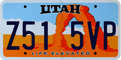 UT license plate Z515VP
