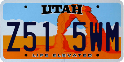 UT license plate Z515WM