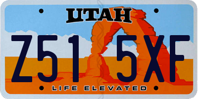 UT license plate Z515XF