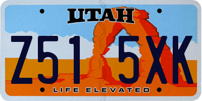 UT license plate Z515XK