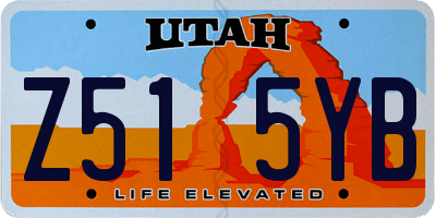 UT license plate Z515YB