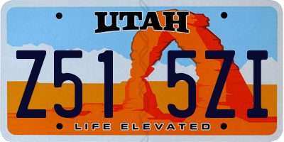 UT license plate Z515ZI