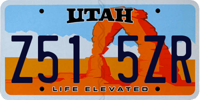 UT license plate Z515ZR