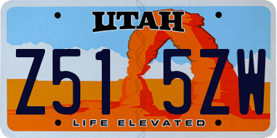 UT license plate Z515ZW