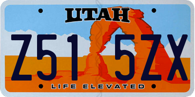 UT license plate Z515ZX