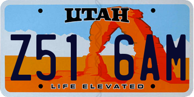 UT license plate Z516AM