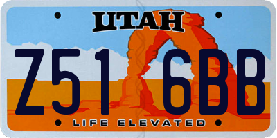UT license plate Z516BB
