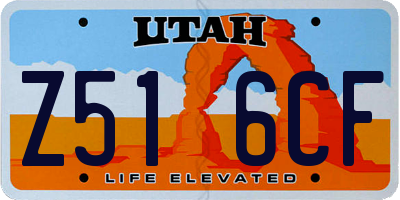 UT license plate Z516CF