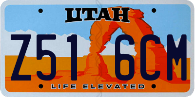 UT license plate Z516CM