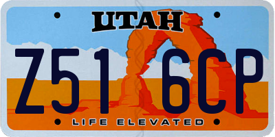 UT license plate Z516CP