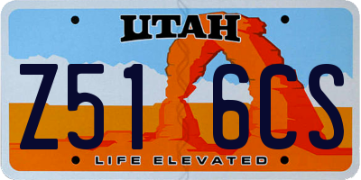 UT license plate Z516CS