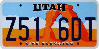 UT license plate Z516DT