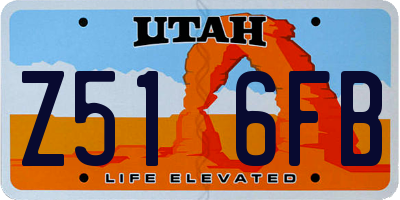 UT license plate Z516FB