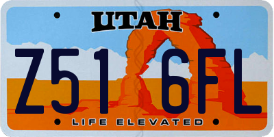 UT license plate Z516FL