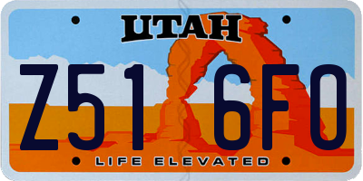UT license plate Z516FO