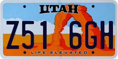 UT license plate Z516GH