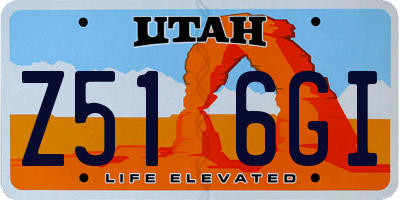 UT license plate Z516GI