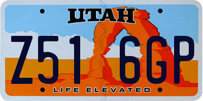 UT license plate Z516GP
