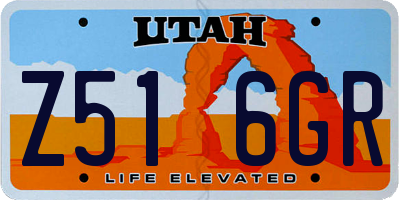 UT license plate Z516GR