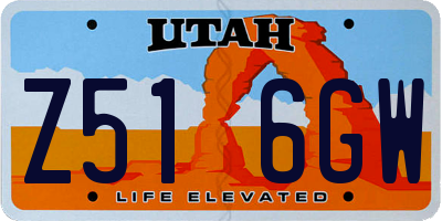 UT license plate Z516GW