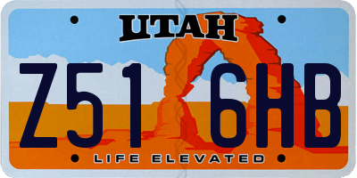 UT license plate Z516HB