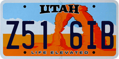 UT license plate Z516IB