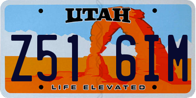 UT license plate Z516IM