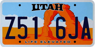 UT license plate Z516JA