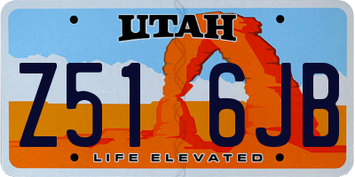 UT license plate Z516JB