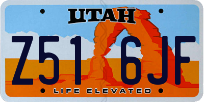 UT license plate Z516JF