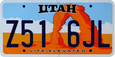UT license plate Z516JL