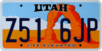 UT license plate Z516JP