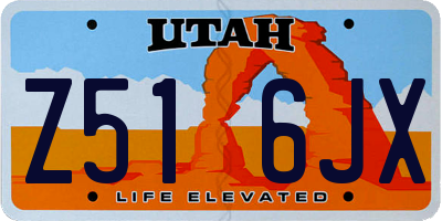 UT license plate Z516JX