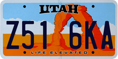 UT license plate Z516KA