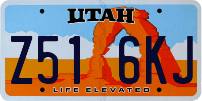 UT license plate Z516KJ