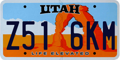 UT license plate Z516KM