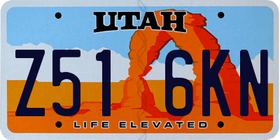 UT license plate Z516KN