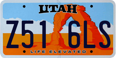UT license plate Z516LS